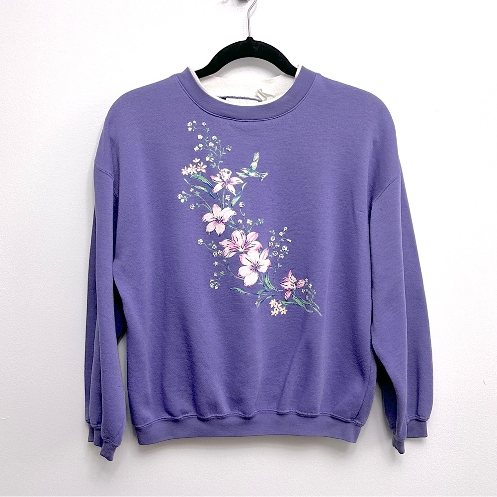 Vintage 90s Floral Granny Sweater